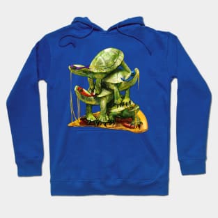 Heroes on an 8th slice - turtle tower! Hoodie